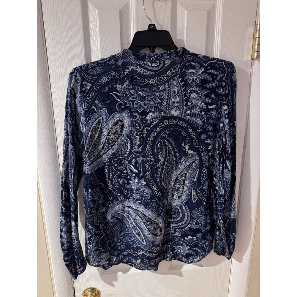 LRL Ralph Lauren Jeans Co Womens Shirt Size Large Paisley Career Classic Modern - Picture 8 of 9